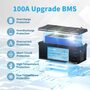 Акумулятор Kepworth LiFePO4 24V/100AH (2560W*h), Smart BMS,Bluetooth APP (літій-залізо-фосфатний акумулятор для ДБЖ (UPS)) Изображение