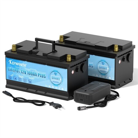 Акумулятор Kepworth LiFePO4 12V/100AH (1280W*h), Smart BMS, Bluetooth APP (літій-залізо-фосфатний акумулятор для ДБЖ (UPS)) Изображение