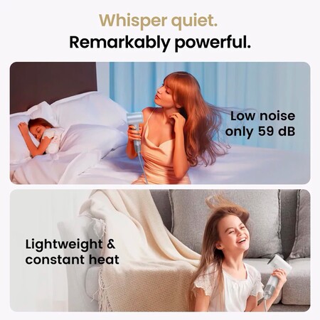 Фен Laifen Swift Special NЕW професійний з іонізацією, 3 насадки, шнур 2,5 метри, білий Изображение