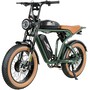 Електровелосипед SAMEBIKE Pilot M20 SR Dual Batteries (1000 Вт + 1000 Вт; 16 А*год + 16 А*год; 48 В), колеса 20", з ручкою газу, зелений Изображение