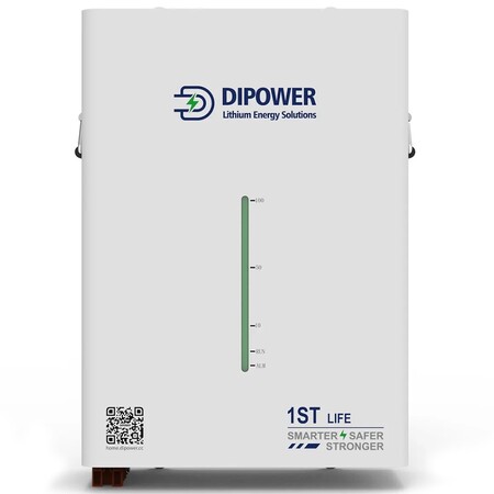 Акумулятор Dipower Wall Mounted with LED, 48V/150AH, 7200W*h (CATL NMC, 13S1P, літій-іонний акумулятор для ДБЖ (UPS)) Зображення