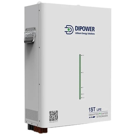 Акумулятор Dipower Wall Mounted with LED, 48V/150AH, 7200W*h (CATL NMC, 13S1P, літій-іонний акумулятор для ДБЖ (UPS)) Изображение