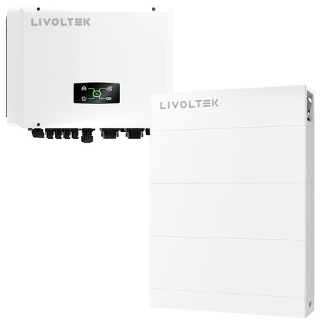 Комплект резервного автономного живлення Livoltek HP3-20KD1, 150В-850В, 20000 Вт, MPPT 150В-850В, 3 фази + Акумулятор Livoltek BHF-S25.6 512V/50AH, 25600W*h, 25A/48А, 5xBHF-B10250, LiFePO4, HV Battery System Зображення