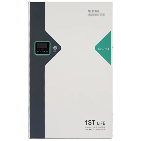 Комплект резервного живлення Dipower All in one, Wall Mounted, 48 В, 5,5 кВт, MPPT 120VDC-450VDC + Акумулятор LiFePo4 51,2 В/104Ah, 5120W*h, 100A/100A Зображення