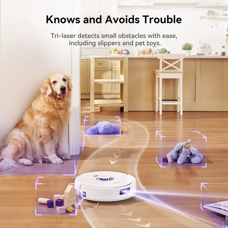 Робот пилосос миючий NARWAL Freo X Plus Robot Vacuum and Mop, LiDAR 360°, білий, техніка для дому Изображение