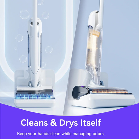 Ручний пилосос миючий Narwal S10 Pro Wet and Dry Vacuum, акумуляторний, бездротовий пилосос, білий, техніка для дому Изображение