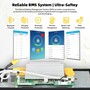 Акумулятор GoKwt LiFePO4 12V/100AH (1280W*h), Smart BMS, Bluetooth APP (літій-залізо-фосфатний акумулятор для ДБЖ (UPS)) Изображение