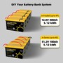 Акумулятор GoKwt LiFePO4 12V/100AH (1280W*h), Smart BMS, Bluetooth APP (літій-залізо-фосфатний акумулятор для ДБЖ (UPS)) Изображение