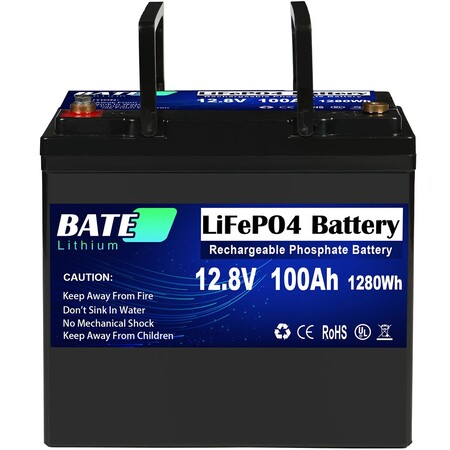 Акумулятор Bate LiFePO4 12.8V/100AH (1280W*h) (літій-залізо-фосфатний акумулятор для ДБЖ (UPS)) Зображення