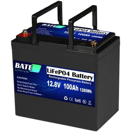 Акумулятор Bate LiFePO4 12.8V/100AH (1280W*h) (літій-залізо-фосфатний акумулятор для ДБЖ (UPS)) Изображение