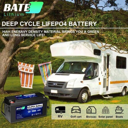 Акумулятор Bate LiFePO4 12.8V/100AH (1280W*h) (літій-залізо-фосфатний акумулятор для ДБЖ (UPS)) Изображение