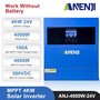 Гібридний інвертор Anenji ANJ-4000-24V, 24 В, 4000 Вт (Wi-Fi, безперебійник, UPS, ДБЖ) Изображение