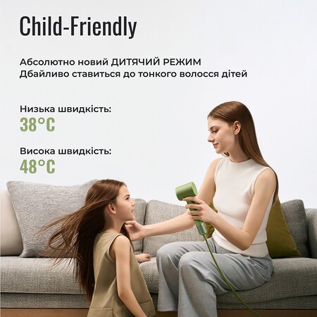 Фен Laifen MINI, 1 насадки, тревел сумка, рожевий корал Изображение