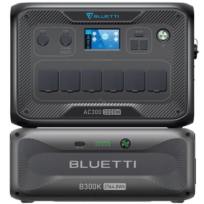 Зарядна станція Bluetti AC300+B300K, 3000 Вт, 2764,8 Вт*год (електростанція для дому, UPS, ДБЖ) EU Зображення