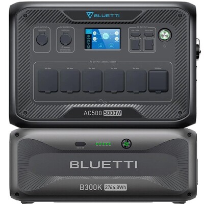 Зарядна станція Bluetti AC500+B300K, 5000 Вт, 2764,8 Вт*год (електростанція для дому, UPS, ДБЖ) EU Изображение