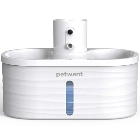 Автоматична поїлка Petwant W4-L Pet Water Fountain на 2,5 л, тихий фонтан-диспенсер з таймером, з інфрачервоним датчиком, 3 режими потоку, для тварин Зображення
