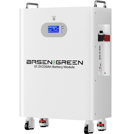 Акумулятор Basen Green Wall&Floor-mounted LiFePO4 51,2V/230AH (11776W*h), Smart BMS, Bluetooth APP (літій-залізо-фосфатний акумулятор для ДБЖ (UPS)) Зображення