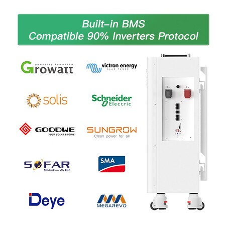 Акумулятор Basen Green Wall&Floor-mounted LiFePO4 51,2V/230AH (11776W*h), Smart BMS, Bluetooth APP (літій-залізо-фосфатний акумулятор для ДБЖ (UPS)) Изображение