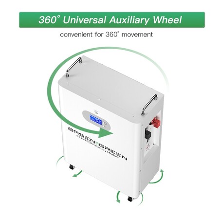 Акумулятор Basen Green Wall&Floor-mounted LiFePO4 51,2V/230AH (11776W*h), Smart BMS, Bluetooth APP (літій-залізо-фосфатний акумулятор для ДБЖ (UPS)) Изображение