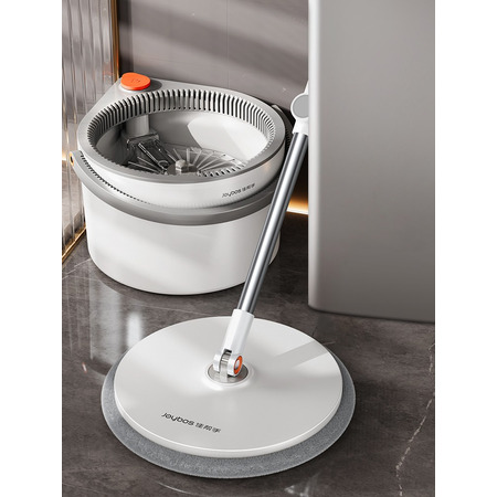 Набір швабра та відро з віджимом Joybos Spin Mop S01 round mop, 2 мопи в комплекті, товари для дому Изображение