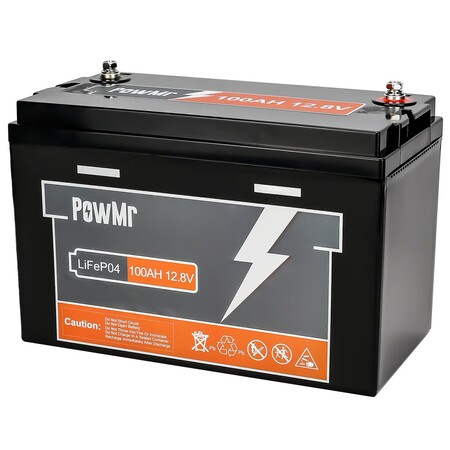 Акумулятор PowMr 100AH 12.8V (1200W*h) LiFePO4 (для будинку, котла, сонячних батарей) Изображение