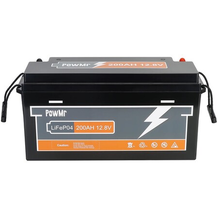 Акумулятор PowMr 12,8V/200Ah, 2560W*h, 200A (LiFePO4, для будинку, котла, сонячних батарей) Изображение