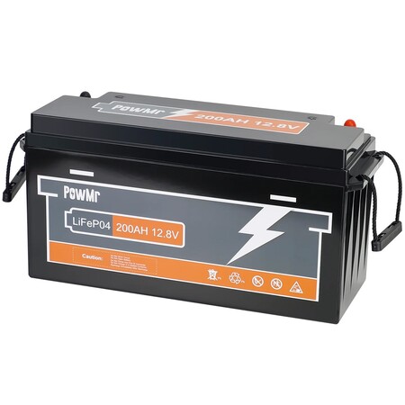 Акумулятор PowMr 12,8V/200Ah, 2560W*h, 200A (LiFePO4, для будинку, котла, сонячних батарей) Изображение