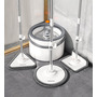 Набір швабра та відро з віджимом Joybos Spin Mop S01, 3 насадки, по 2 мопи в комплекті, товари для дому Изображение