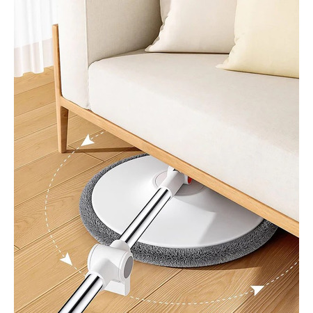 Набір швабра та відро з віджимом Joybos Spin Mop S01, 3 насадки, по 2 мопи в комплекті, товари для дому Изображение