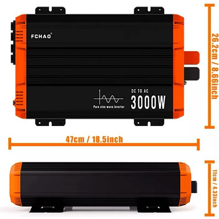 Інвертор синусоїдальний Fchao KSC-3000W, 12В (перетворювач напруги) Изображение