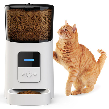 Автоматична годівниця Tikpaws PP005 Pro з Wi-Fi та додатком, на 6 л, з вбудованим динаміком та голосовим записом для тварин Зображення