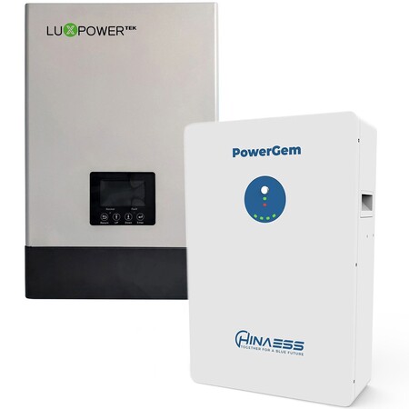 Комплект резервного живлення LUXPOWER SNA6000 WPV, 48 В, 6000 Вт, 100 А + Акумулятор HinaESS by Luxpower POWERGEM 51,2V/100AH, 5120W*h, 100A, LiFePO4 Зображення