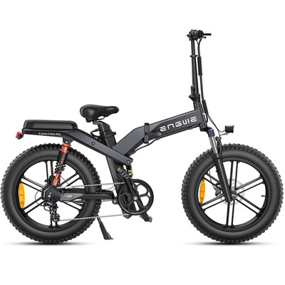 Електровелосипед фетбайк Engwe X-20 Dual Batteries (750 Вт; 14,4 А*год+7,8 А*год; 48 В), колеса 20х4", з ручкою газу, чорний Изображение