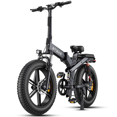 Електровелосипед фетбайк Engwe X-20 Dual Batteries (750 Вт; 14,4 А*год+7,8 А*год; 48 В), колеса 20х4", з ручкою газу, чорний Изображение