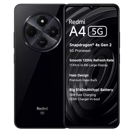 Смартфон Xiaomi Redmi A4 5G 4/128GB Midnight Black (1401077) Зображення
