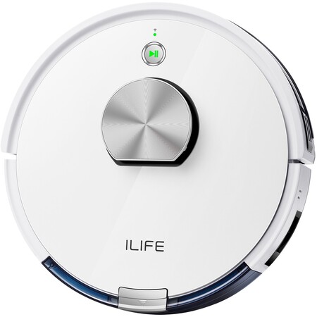 Робот пилосос миючий iLife L100, с лідаром, вібро-режим, білий, техніка для дому Изображение