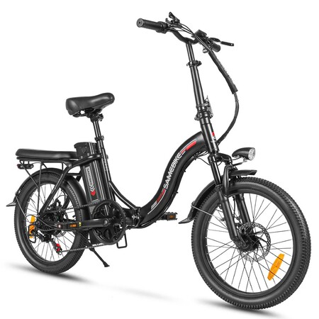 Електровелосипед Samebike CY20 (350 Вт, 12 А*год, 36 В), колеса 20", з ручкою газу, чорний Изображение