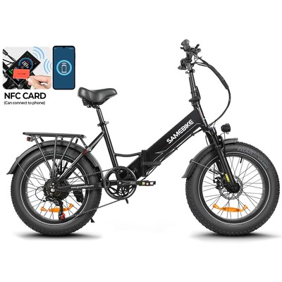 Електровелосипед Samebike LOTDM200-II (750 Вт, 13 А*год, 48 В), колеса 20", з ручкою газу, чорний Изображение