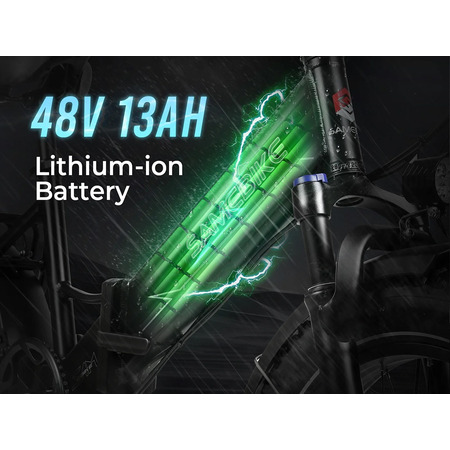 Електровелосипед Samebike LOTDM200-II (750 Вт, 13 А*год, 48 В), колеса 20", з ручкою газу, чорний Изображение