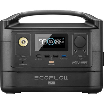 Зарядна станція EcoFlow River Max, 600 Вт, 576 Вт*год (електростанція для дому, UPS, ДБЖ) UK Изображение