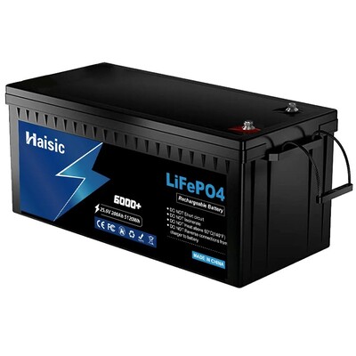 Акумулятор Haisic LiFePO4 24V/200AH, 5120W*h, 200А/300A (літій-залізо-фосфатний акумулятор для ДБЖ (UPS)) Изображение