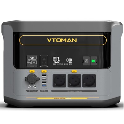 Зарядна станція Vtoman FlashSpeed 1000, 1000Вт, 828 Вт*год (електростанція для дому, UPS, ДБЖ) Изображение
