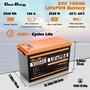 Акумулятор Cloud Energy LiFePO4 24V/100AH, 2560W*h, 100А (з дисплєм, літій-залізо-фосфатний акумулятор для ДБЖ (UPS)) Изображение