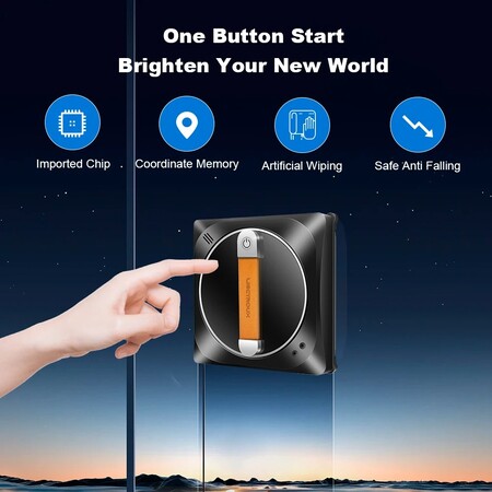 Робот для миття вікон Liectroux YW910, Bluetooth APP, чорний, техніка для дому Зображення