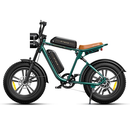 Електровелосипед фетбайк Engwe M20 Dual Batteries (1000 Вт, 26 А/год, 48 В), колеса 20", зелений Зображення