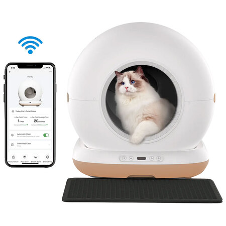 Смарт автоматичний лоток Tikpaws Auto Self-Cleaning Cat Litter Box CB001, котячий туалет,  сірий,  для тварин Зображення