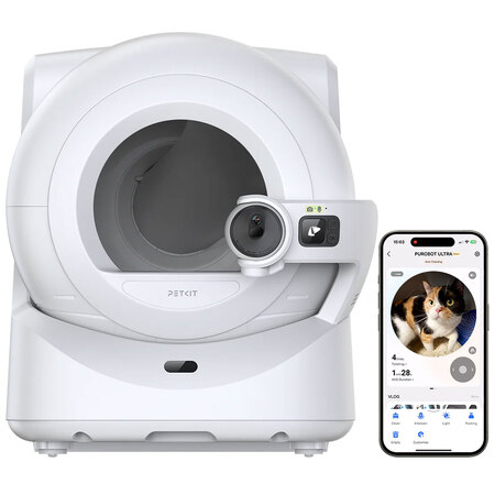 Смарт автоматичний лоток PetKit Purobot Ultra Automatic Cat Litter Box, з камерою, котячий туалет, для тварин Зображення