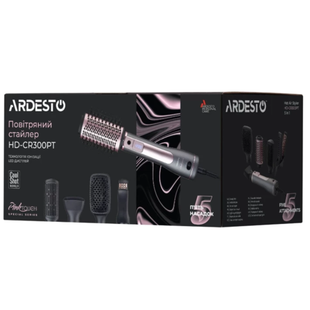Фен-браш Ardesto BrushTouch HD-CR300PT, 1200 Вт, Pink (iz16896) Изображение