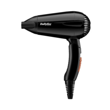 Фен дорожний для волос BaByliss 2000Вт 2 режими роботи, концентратор, складна ручка Чорний (5344E) Зображення