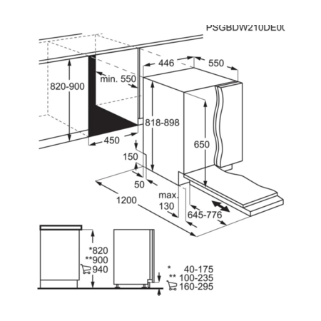 Вбудована посудомийна машина Electrolux EEA913100L AirDry Зображення
